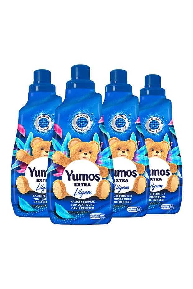 Extra Konsantre Çamaşır Yumuşatıcısı Lilyum 1440 ML 60 Yıkama 4 Adet