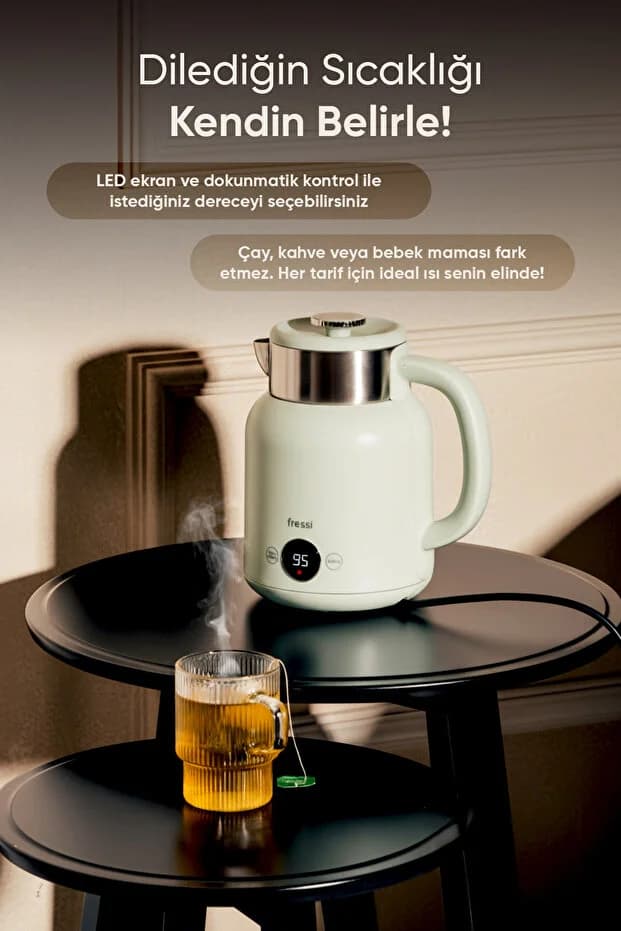 Elektrikli Su Isıtıcı Kettle 1.5 L Çelik Hazne KT-01 Urban