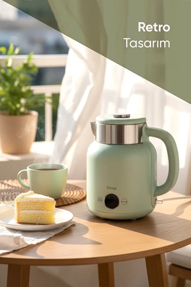 Elektrikli Su Isıtıcı Kettle 1.5 L Çelik Hazne KT-01 Urban