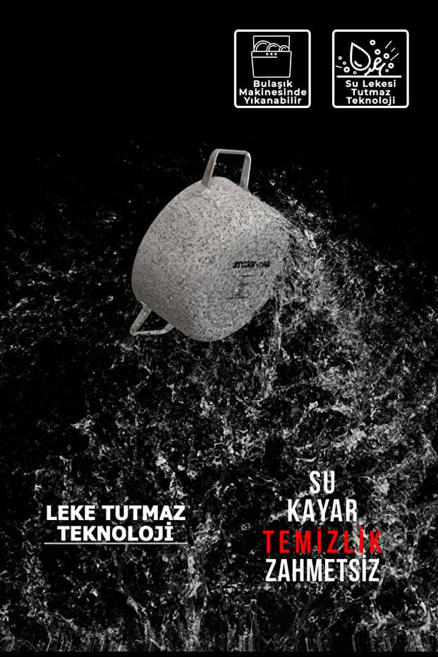 Stone-Age Çizilmez Yanmaz Yapışmaz İndüksiyonlu 2'li Fırın Tepsi Seti