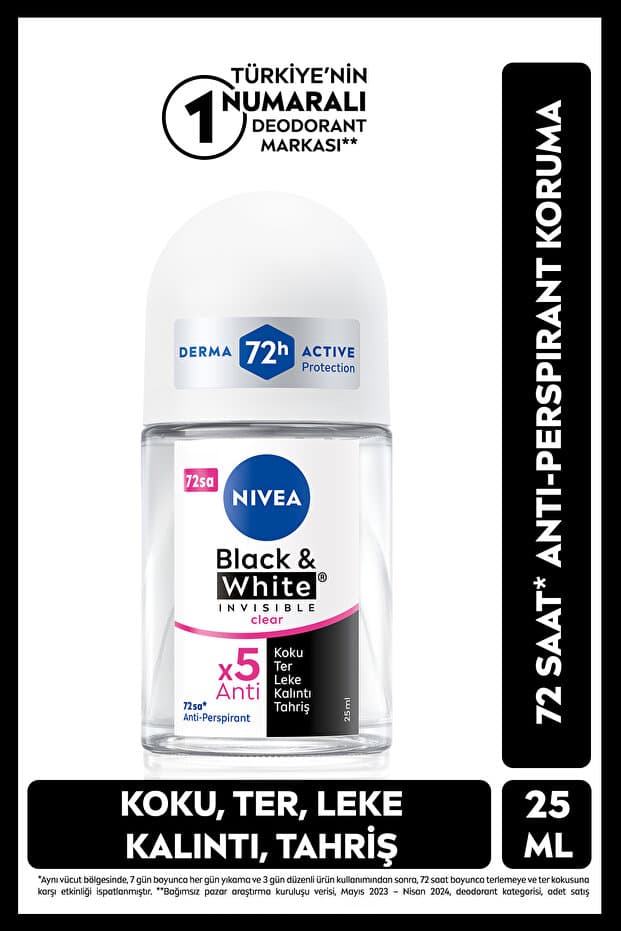 Kadın Sprey Deodorant Black&white Clear 150ml Ve Mini Roll-on Black&white Clear