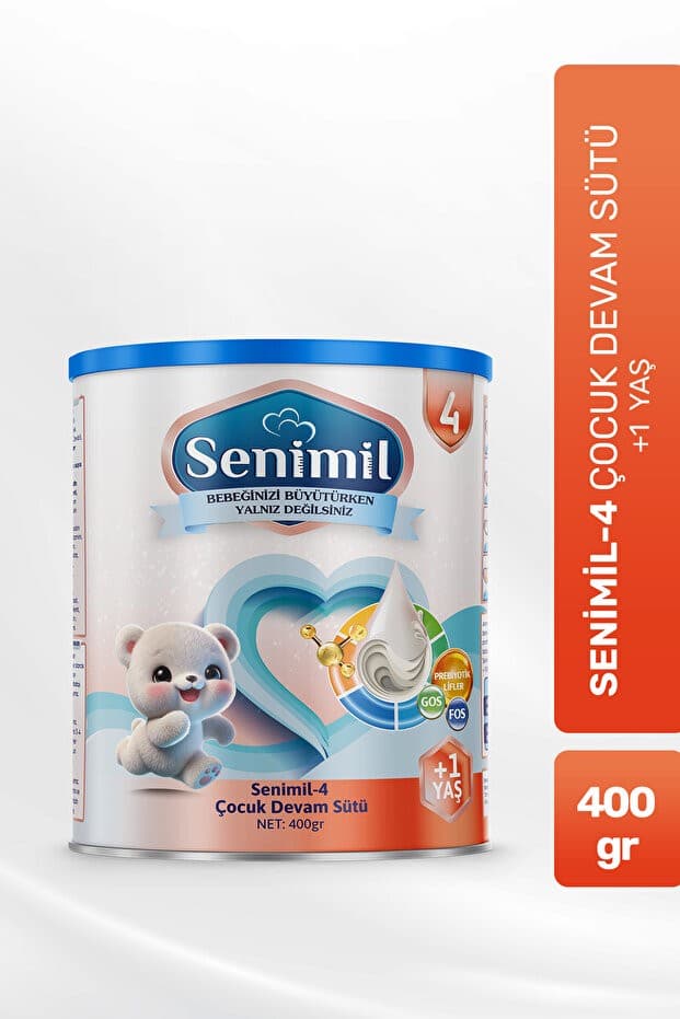 Senimil-4 Çocuk Devam Sütü 400 gr 12+ Ay (Teneke Kutu)