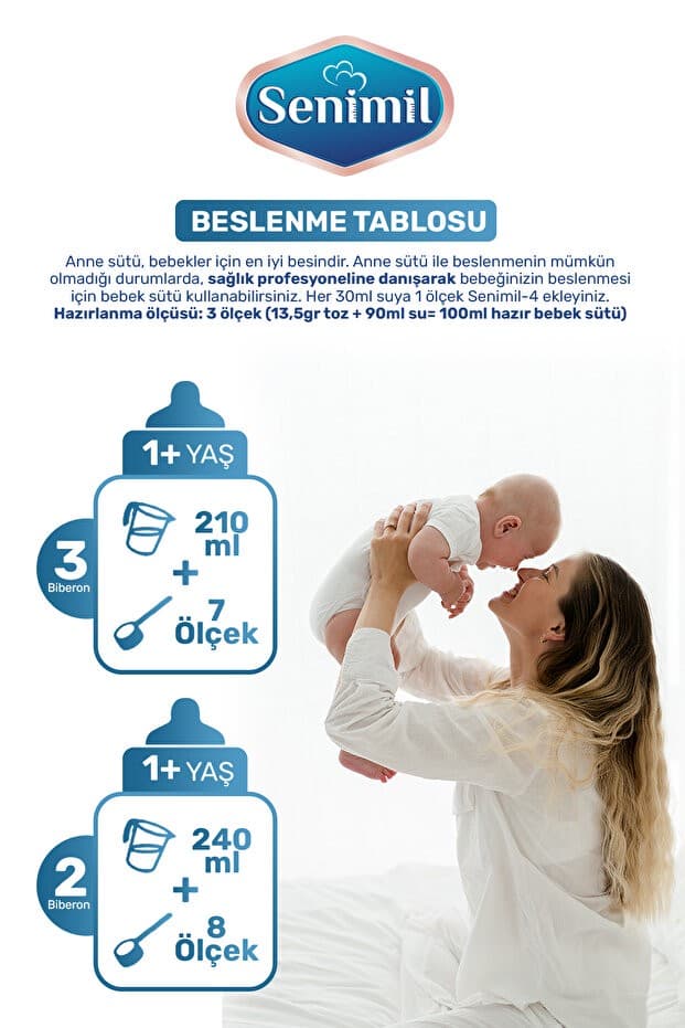Senimil-4 Çocuk Devam Sütü 400 gr 12+ Ay (Teneke Kutu)