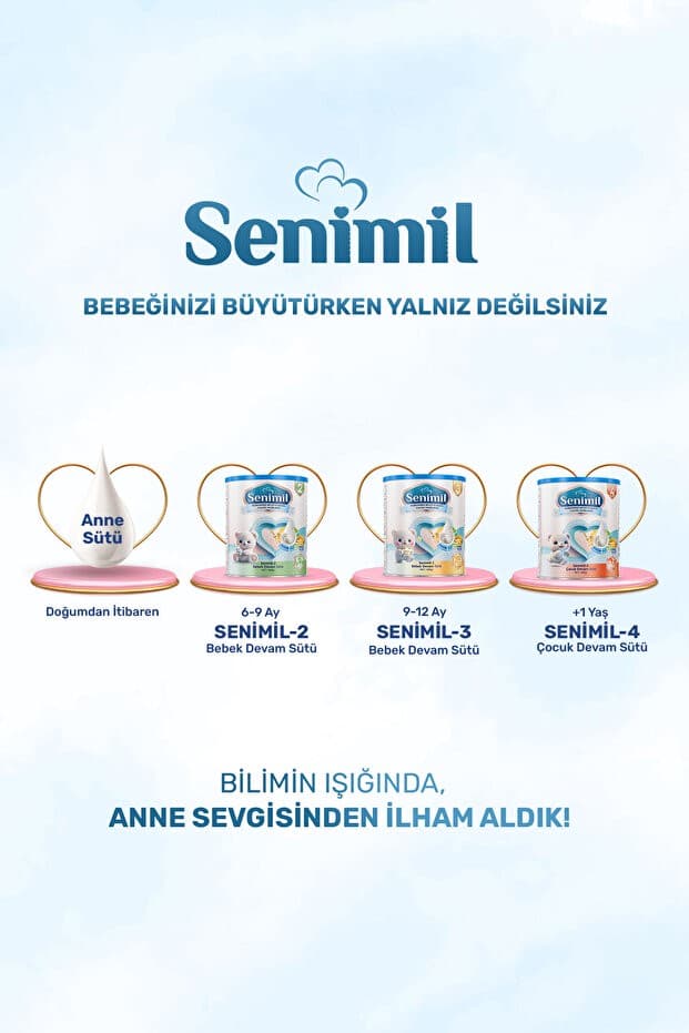 Senimil-4 Çocuk Devam Sütü 400 gr 12+ Ay (Teneke Kutu)