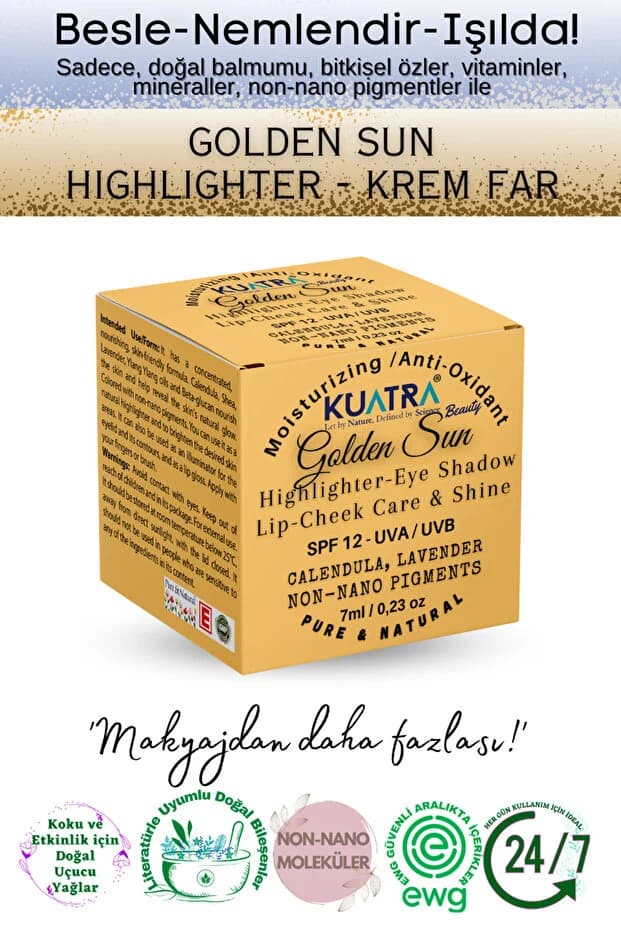 Golden Sun Mineral Highlighter Aydınlatıcı Krem Göz Farı