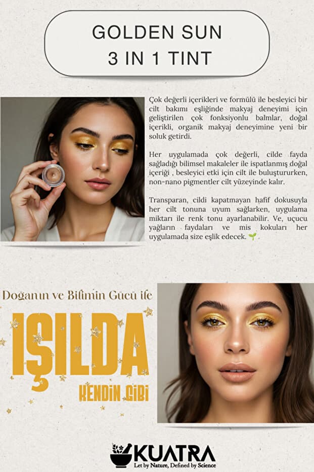 Golden Sun Mineral Highlighter Aydınlatıcı Krem Göz Farı